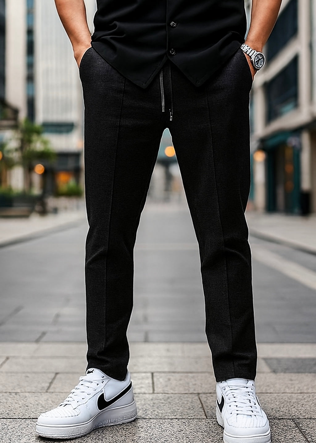 Pantalon Effet Gaufré